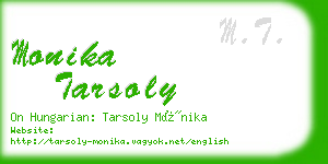 monika tarsoly business card